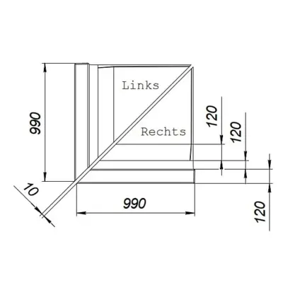 Winkelplatten duplex (standard & small) glatt, Aussenecken